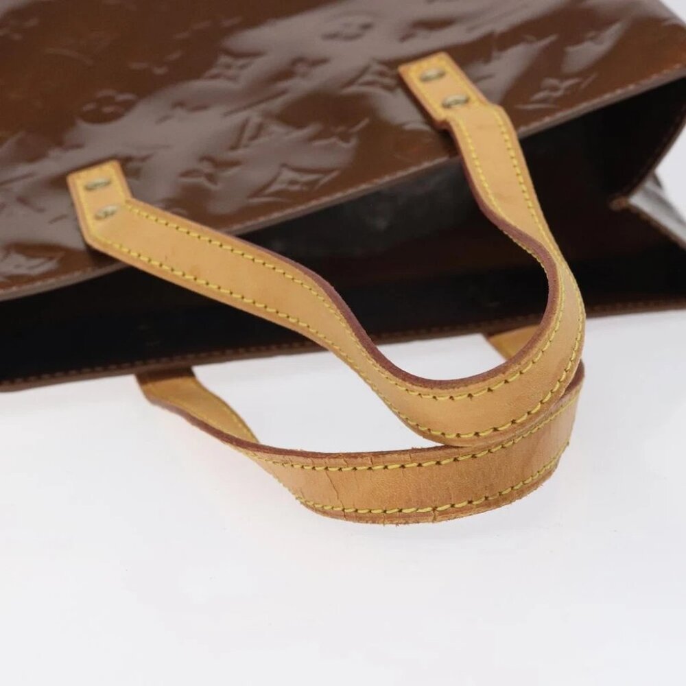 LOUIS VUITTON Monogram Vernis Reade MM Hand Bag Bronze - Picture 9 of 15